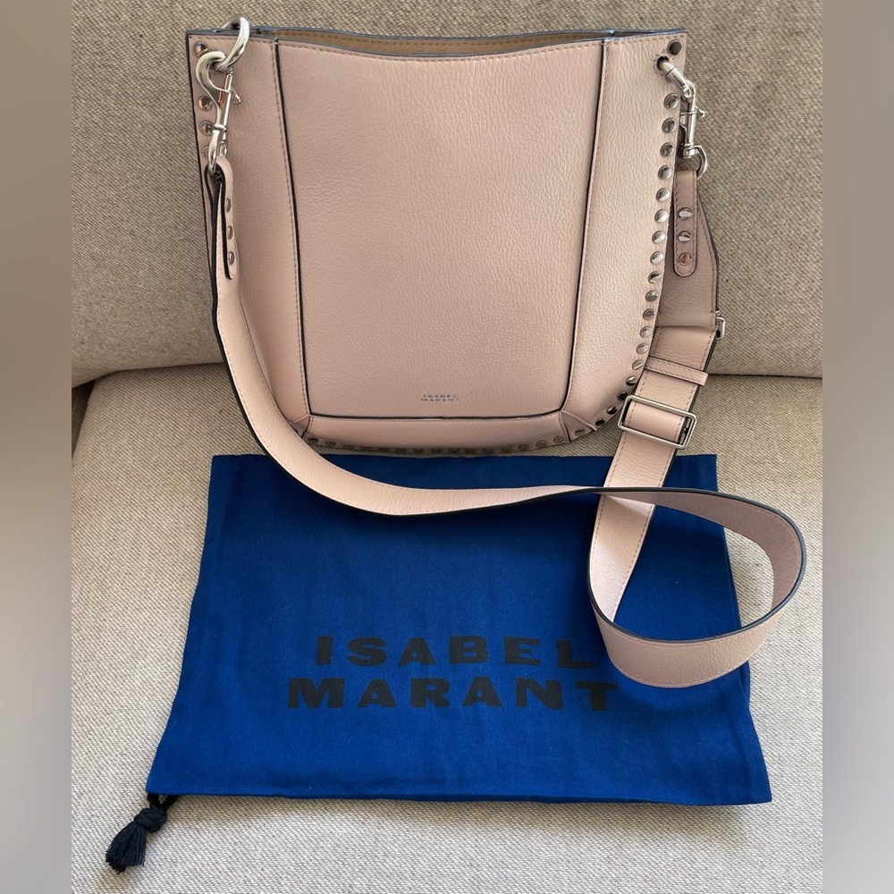 NWT Isabel Marant, Light Pink, Oskan, Grainy Leather Bag